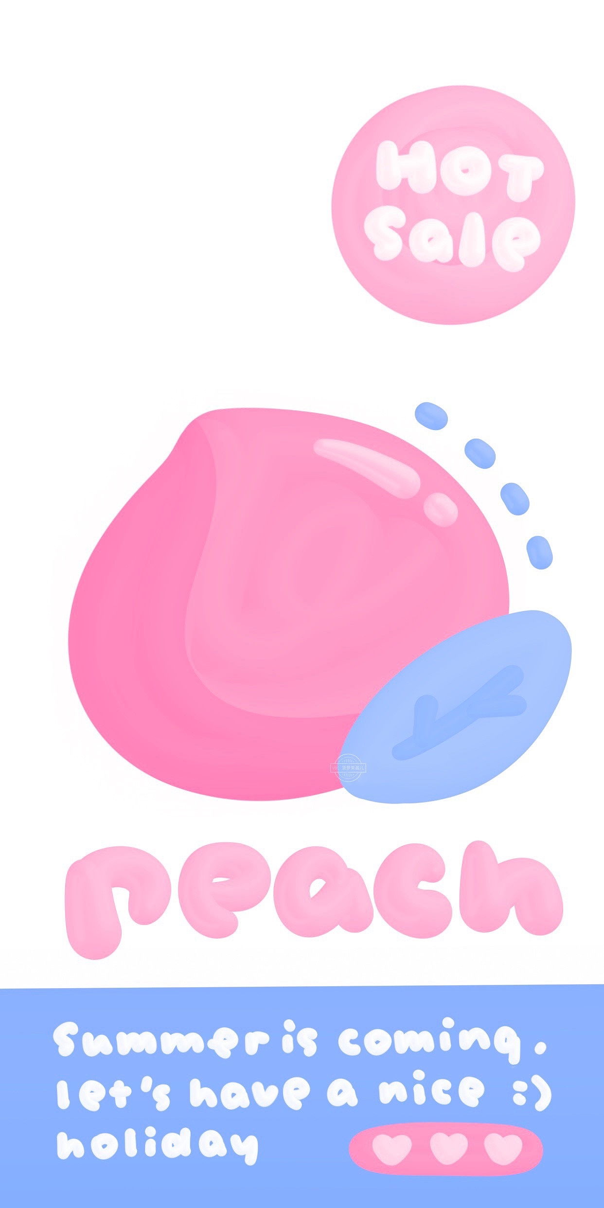 26期 元气少女粉蓝紫郁金香花朵小兔手机壳插画壁纸