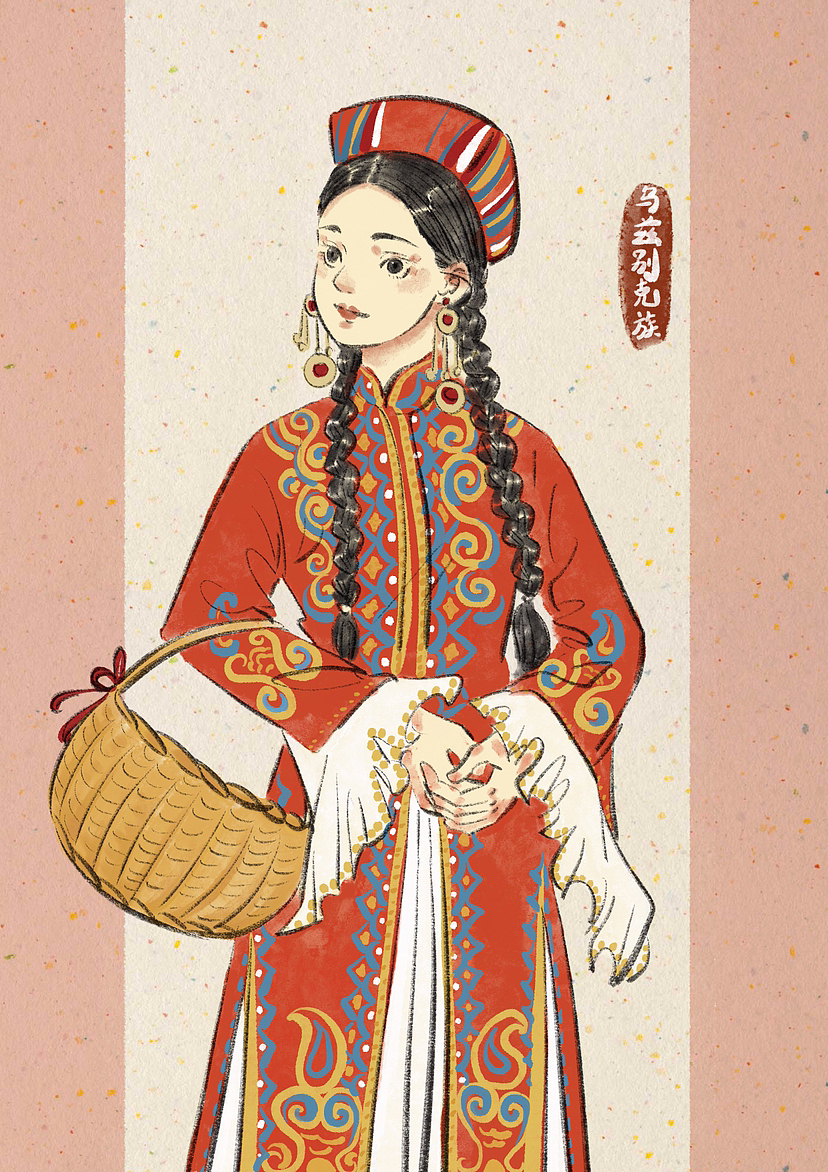 五十六民族系列-3（完结）（图ZMzU3ODQyMjAw） - 艺术插画 - 站酷设计师兔道格斯原创素材 - 站酷ZCOOL