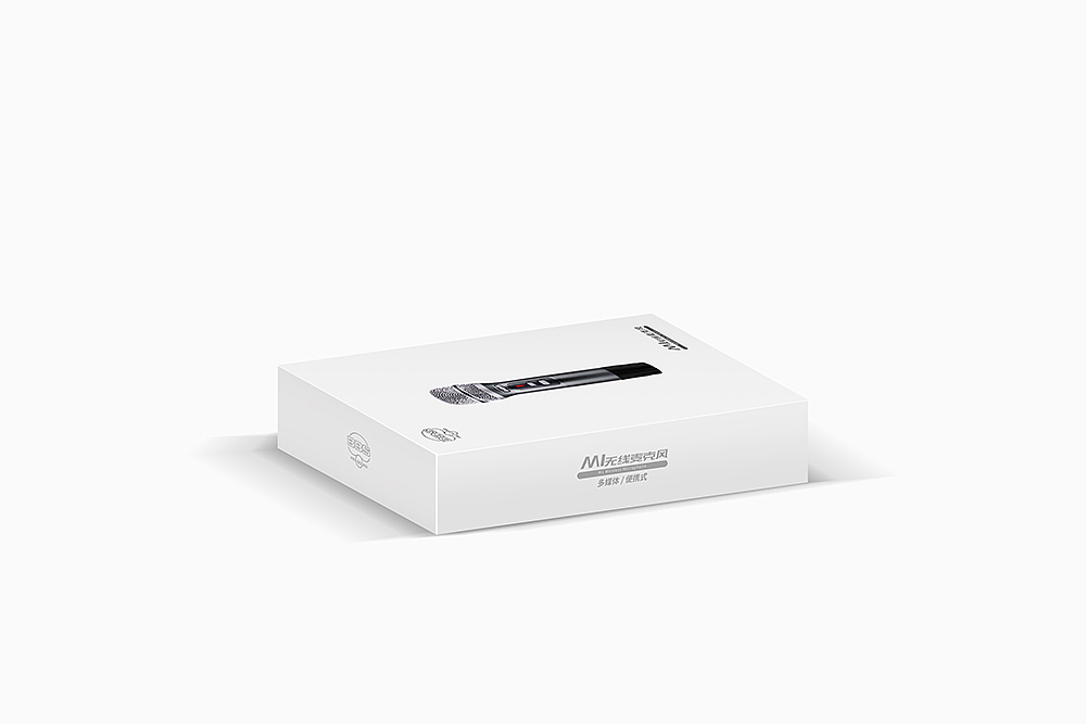 麦克风话筒包装设计结构设计电子产品包装设计包装白模贴图