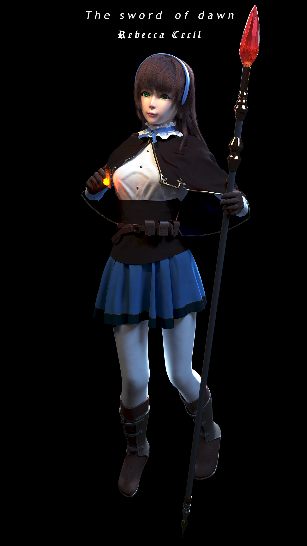 这次做的是是黎明之剑里面的瑞贝卡·塞西尔断断续续做了2个月,终于