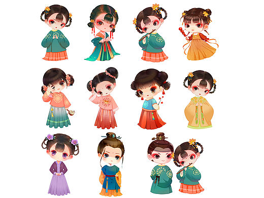 Q版古风小姐姐(合集）