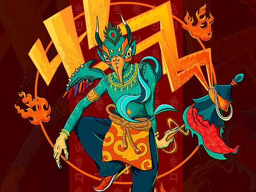 “藏文化”系列人物插画（个人主页-ZMjg4MzE2MTI=） - 创作习作 - 站酷设计师来碗鱼丸原创素材 - 站酷ZCOOL