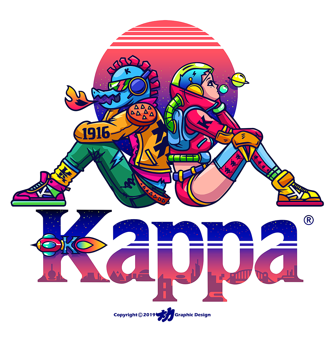 大力 X KAPPA（图ZMjIwNzE5NDI0） - 商业插画 - 站酷设计师大力工厂原创素材 - 站酷ZCOOL