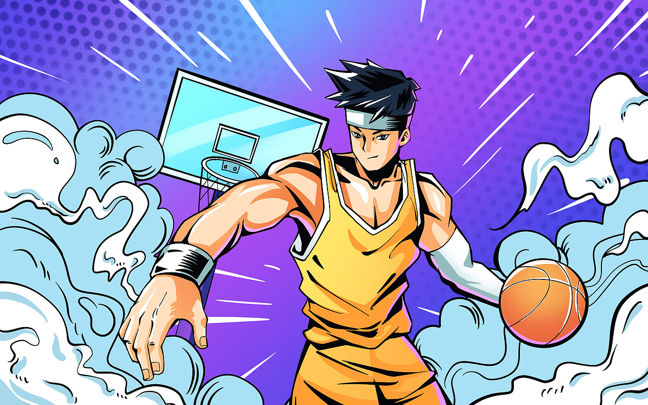 手绘国潮风运动男孩原创插画海报国潮人物（图ZMjQxMDI1NjIw） - 创作习作 - 站酷设计师倒水之人原创素材 - 站酷ZCOOL