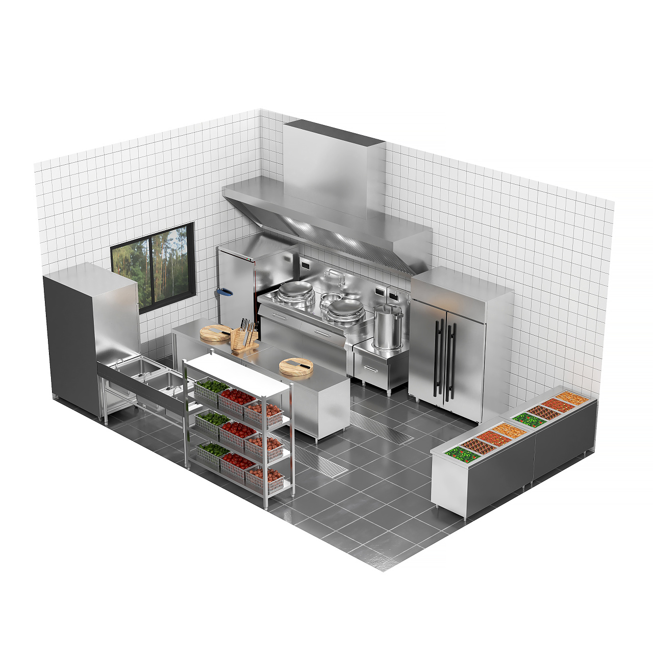 后厨-厨房|空间|酒店餐饮设计|酷酷头 - 原创作品 - 站酷 (zcool)