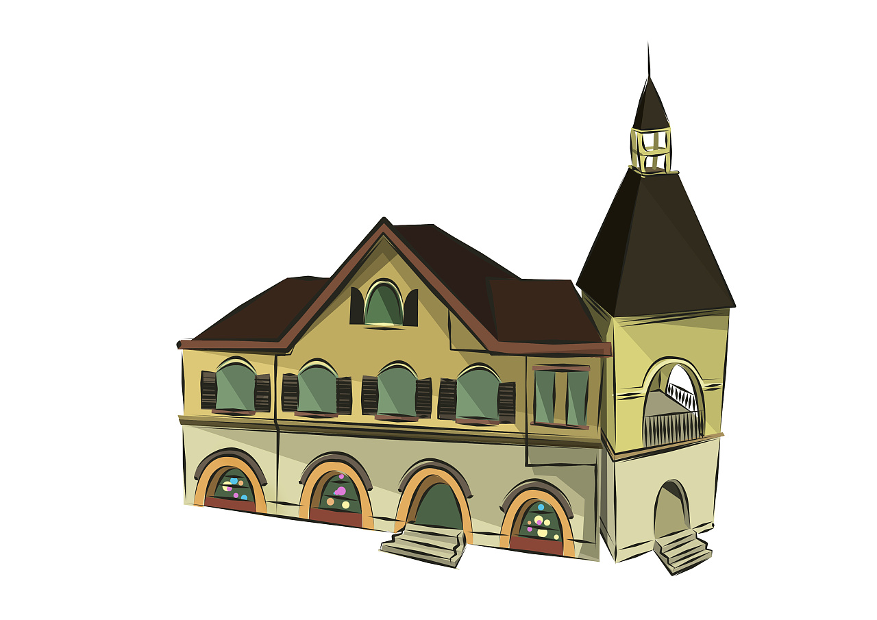广州欧洲小镇欧式建筑插画(一些插画练习)