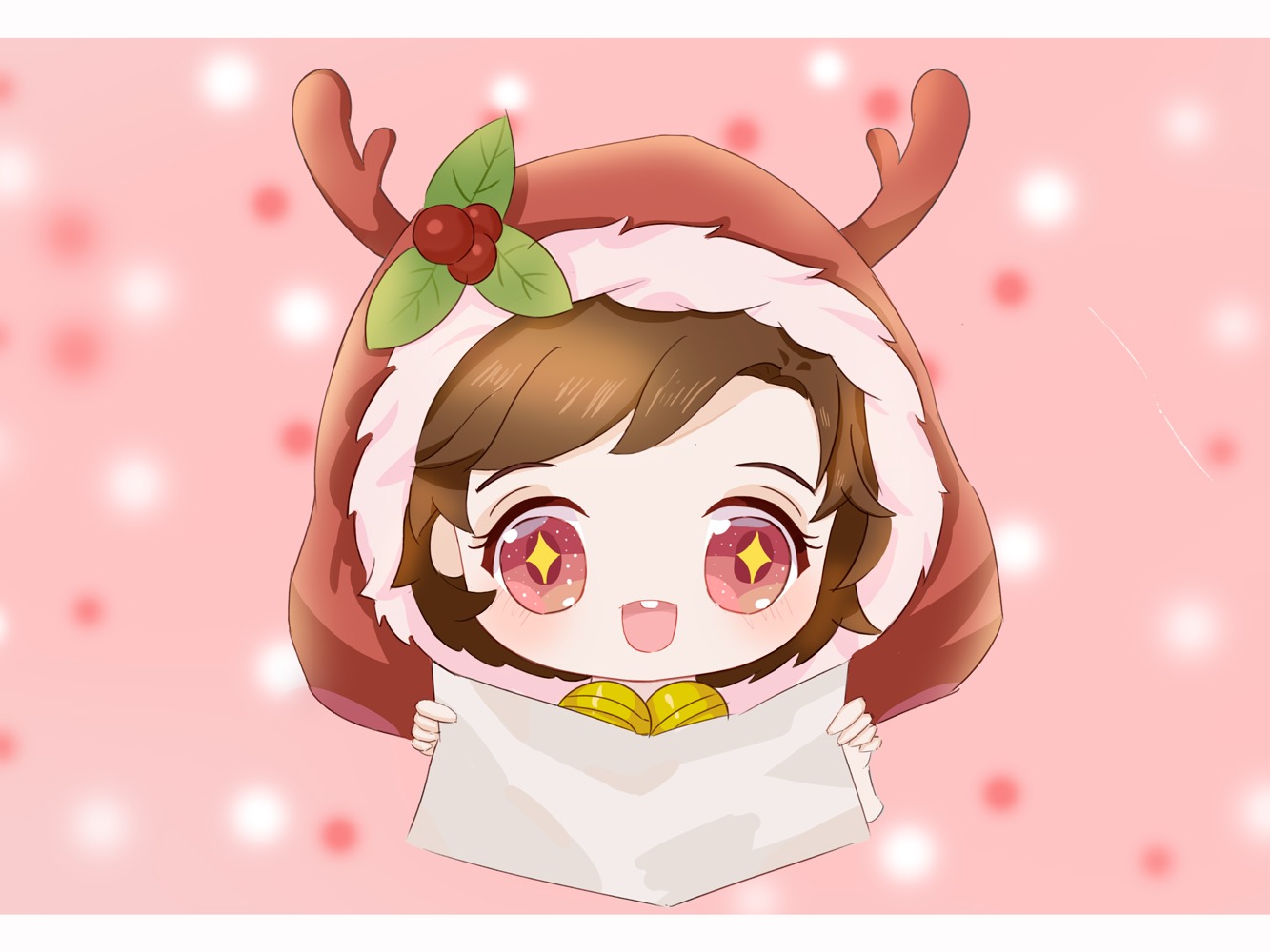 【临摹】【阿肯绘】《王者荣耀》 貂蝉圣诞恋歌q版