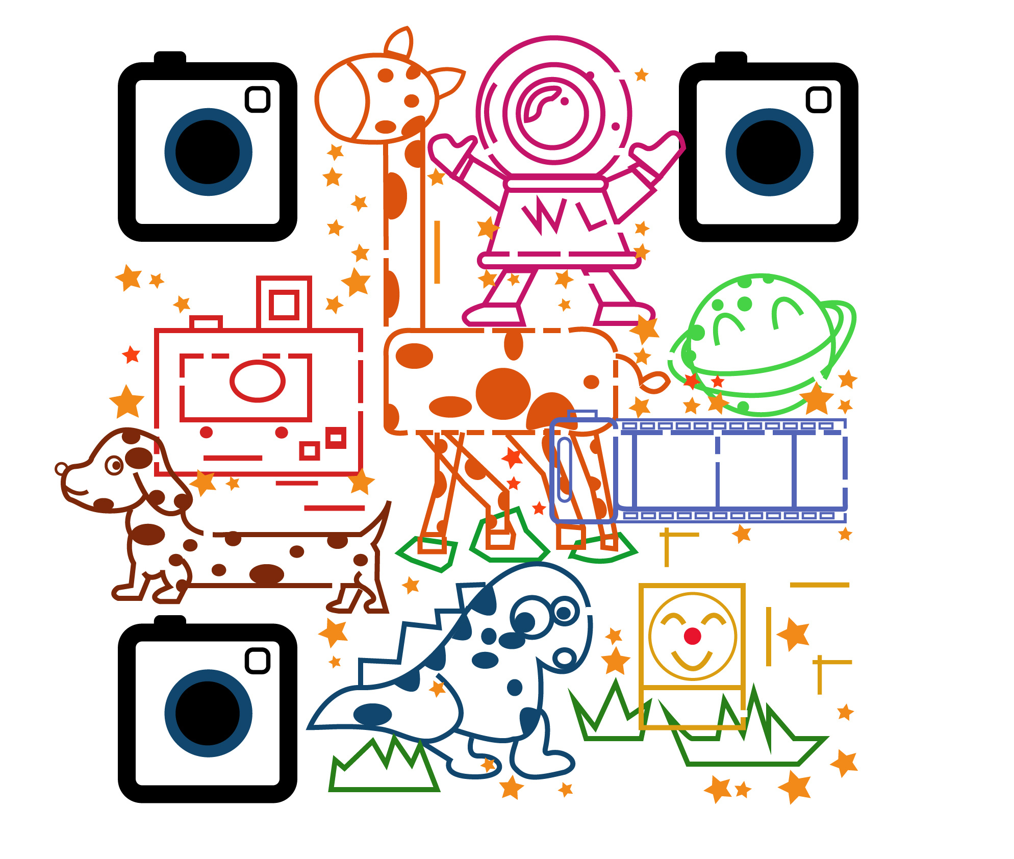 线条艺术二维码