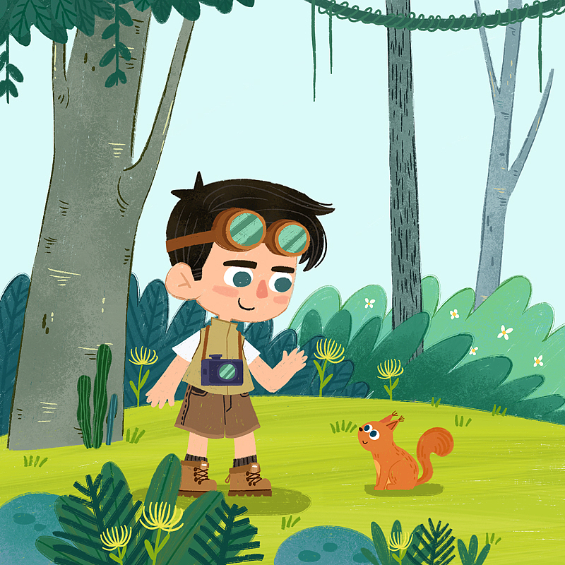 THE FOREST（图ZMTM2NDgzOTY4） - 儿童插画 - 站酷设计师黄阿四Asi原创素材 - 站酷ZCOOL