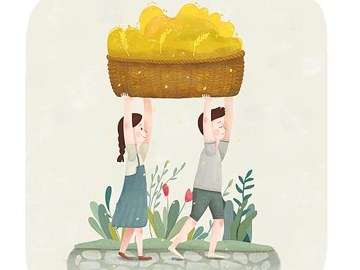 烧饼插画系列包装