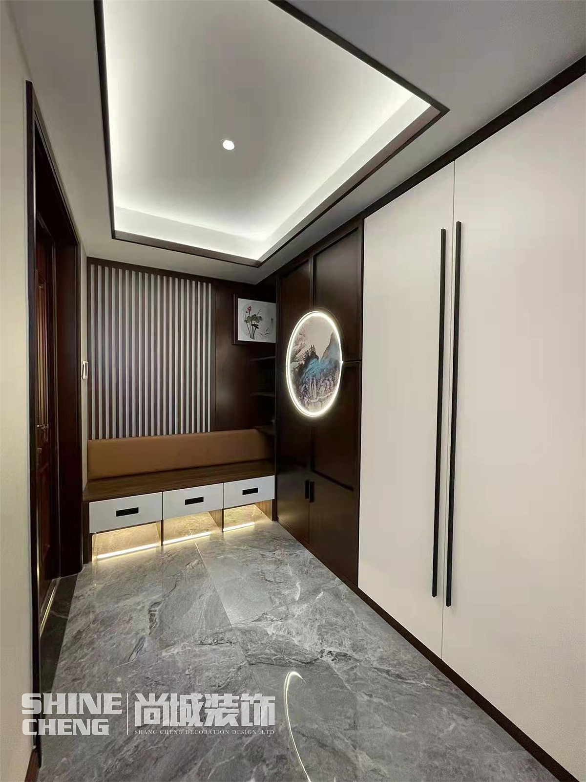 泰安西湖容郡162平中式风格装饰设计实景案例