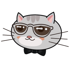 卡通表情包一只逗乐的猫,带走它微信搜索也可找到哦!