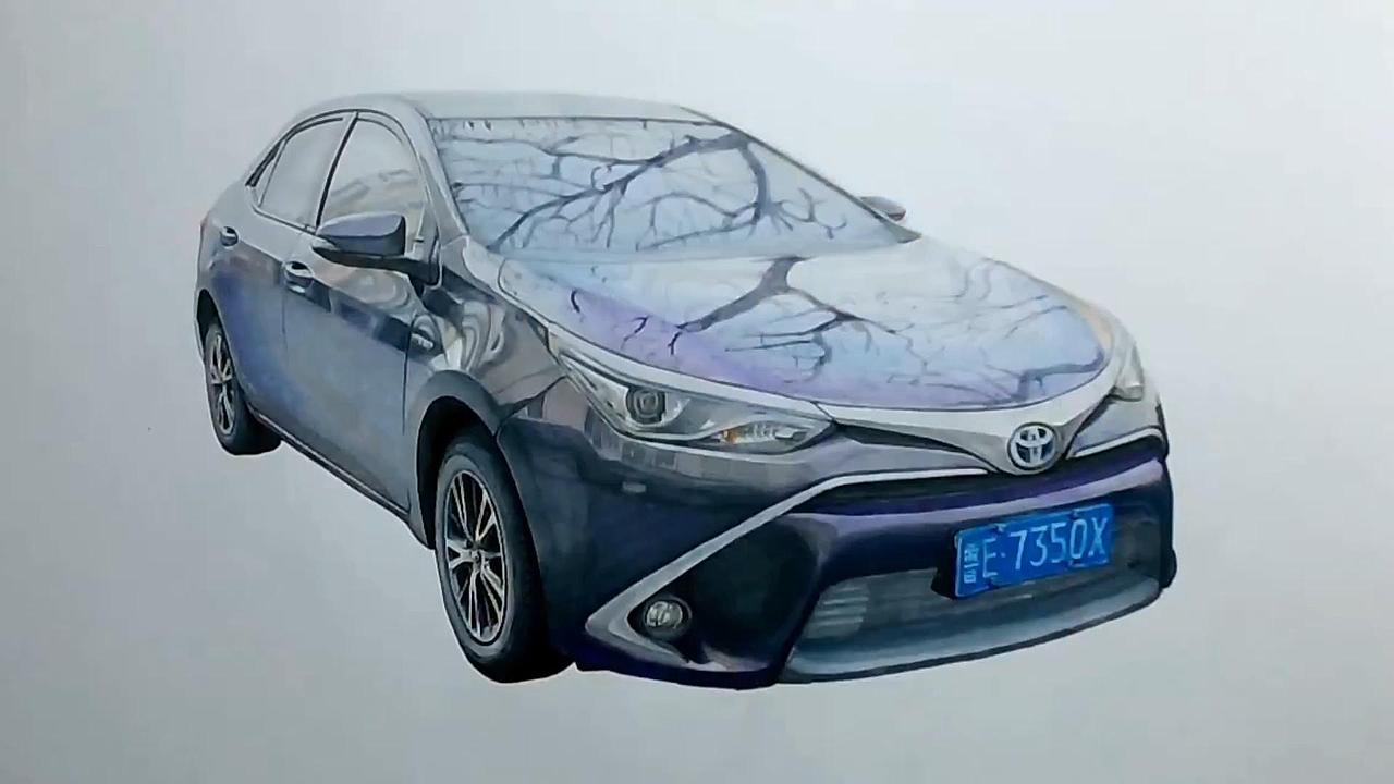 马克笔手绘 My car 1第一代雷凌双擎