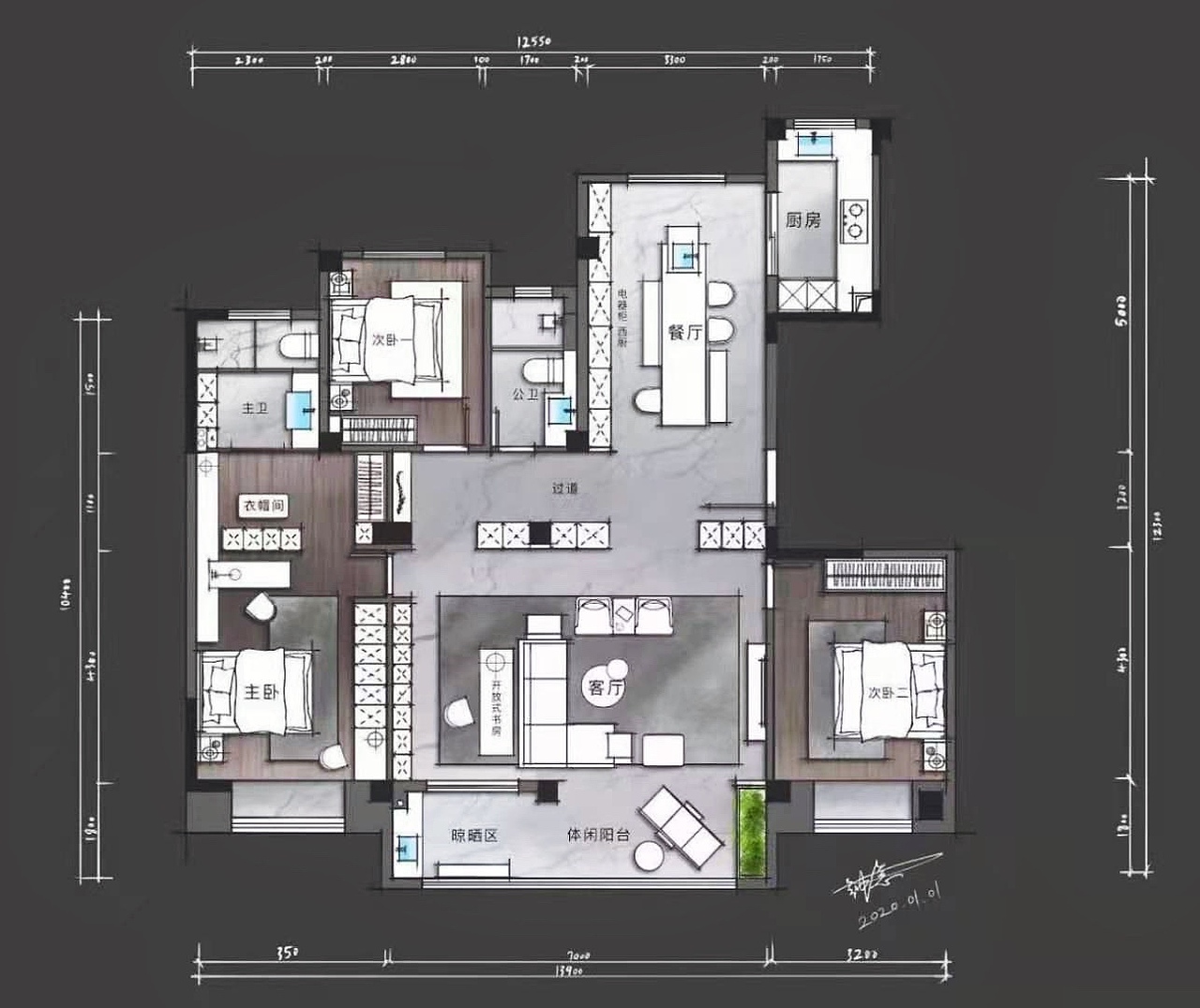 室内手绘作品欣赏（图ZMjM4MjY3NjQw） - 家装设计 - 站酷设计师纯粹手绘原创素材 - 站酷ZCOOL