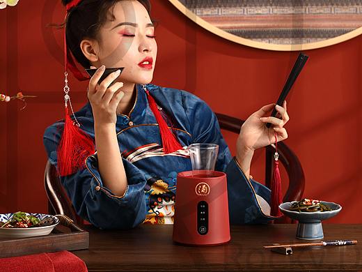 国潮温酒器拍摄