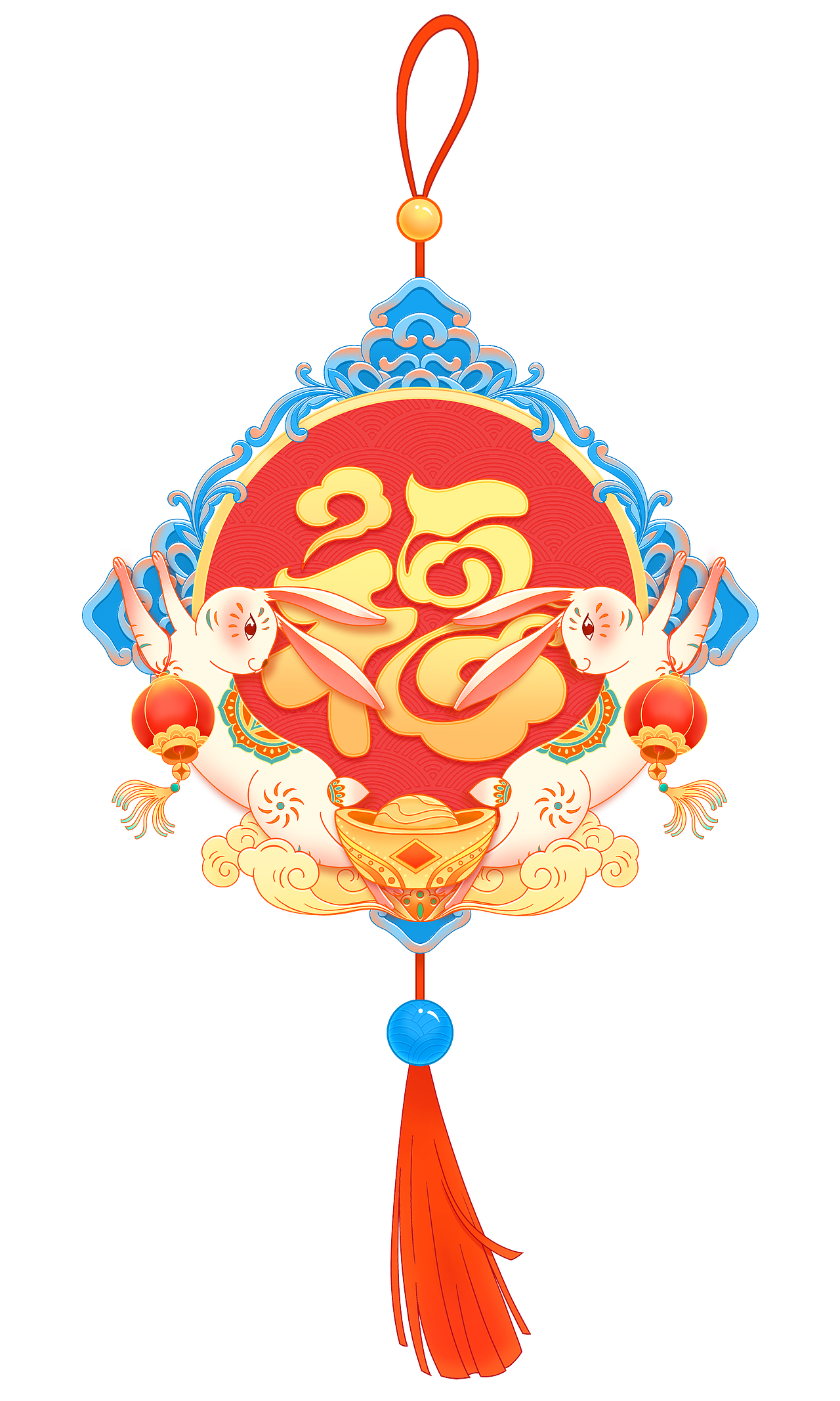 兔年春节贴纸（图ZMzIzODk2MjIw） - 商业插画 - 站酷设计师da羊原创素材 - 站酷ZCOOL
