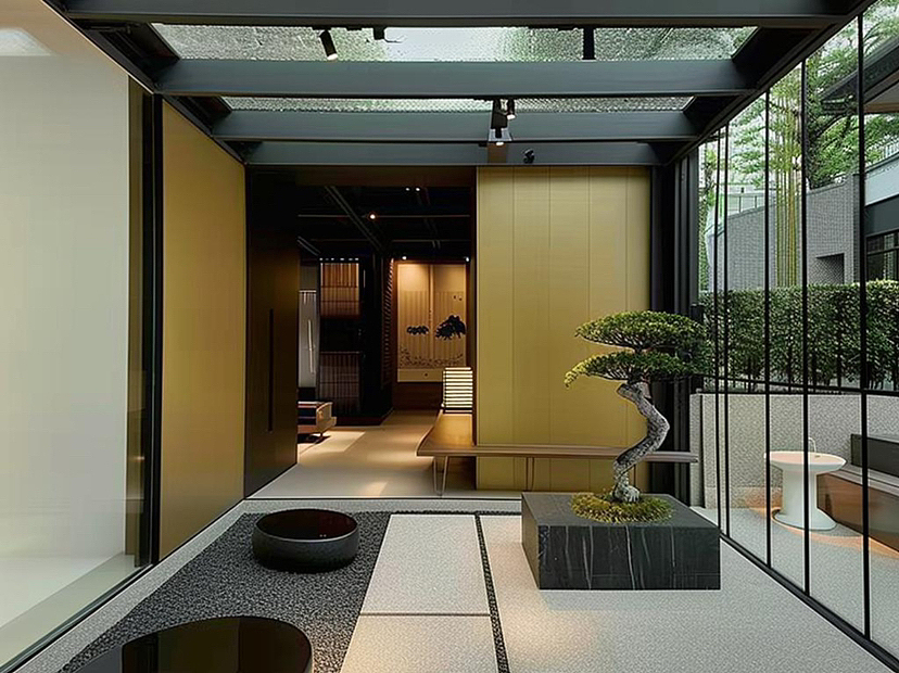 东方意境与寺庙的土墙结合