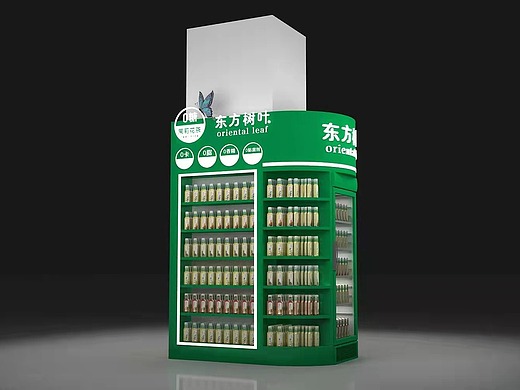 东方树叶冰爽站包柱效果图设计