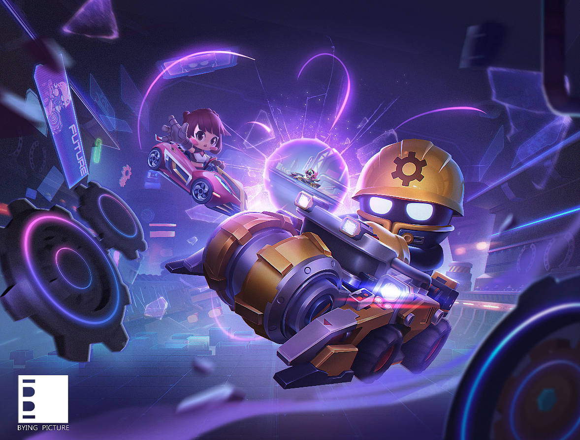 跑跑卡丁车 kv|插画|游戏原画|深圳市梦启艺游 - 原创作品 - 站酷