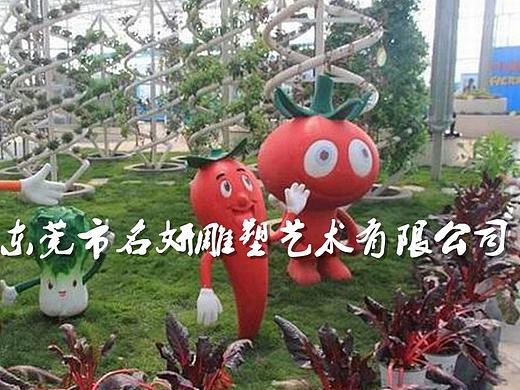 大型仿真卡通玻璃钢西红柿人雕塑公仔带动旅游业的发展