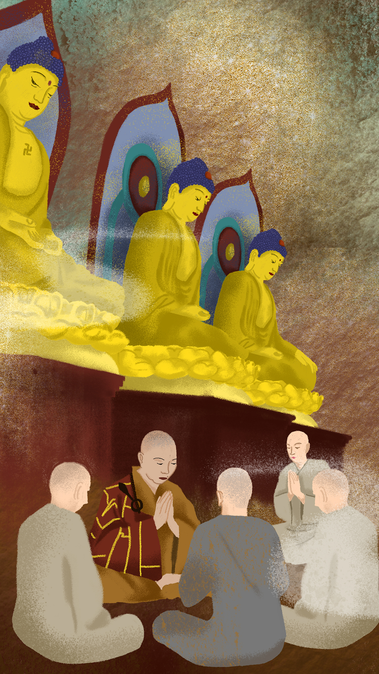 南国有大愿 慈航普渡（图ZMTI2MDUxMDUy） - 商业插画 - 站酷设计师吴花花是吴花花原创素材 - 站酷ZCOOL