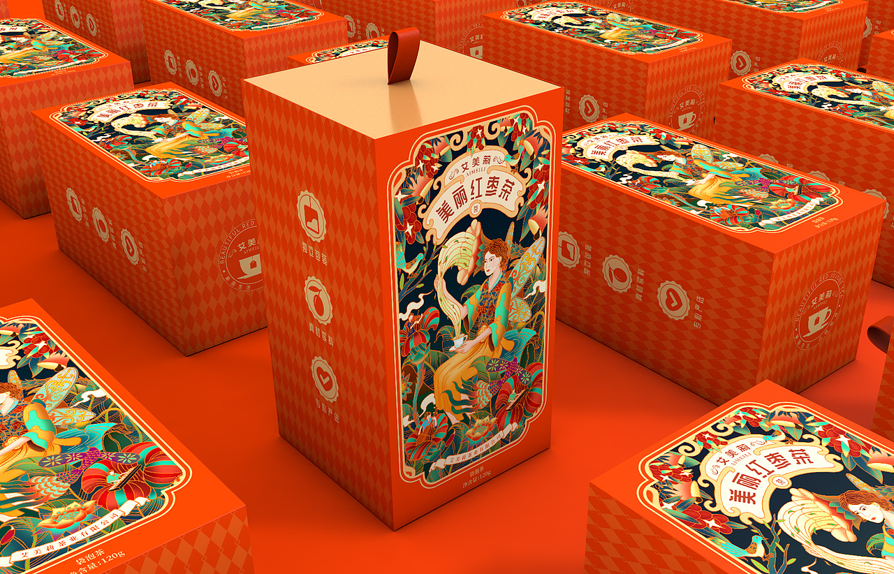李子央丨《美丽红枣茶》产品包装设计+原创手绘插画