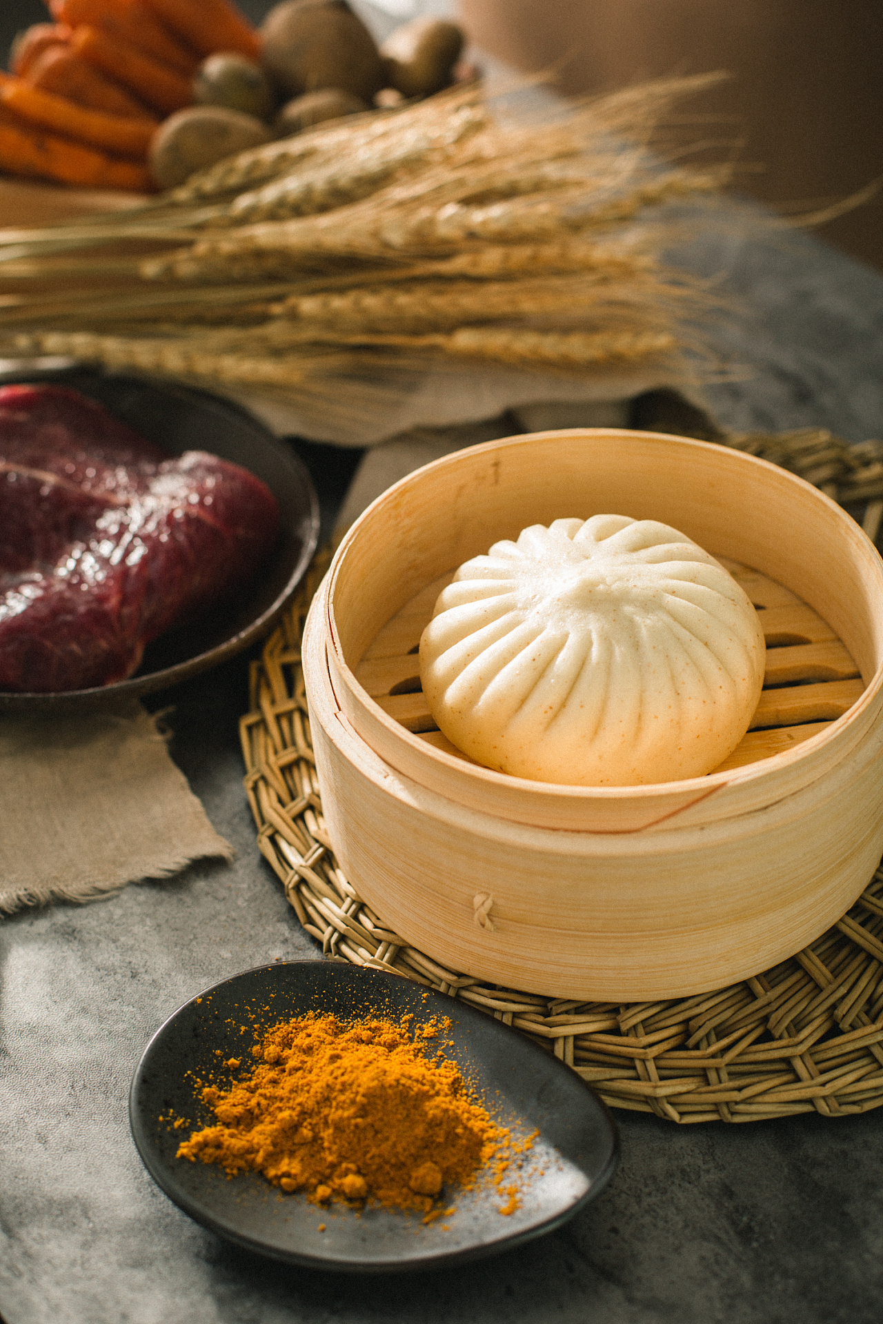 中华传统美食-甘其食包子美食摄影 - 原创作品 - 站酷(zcool)