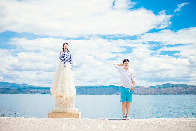 一笑倾城一见难忘，最美不过与你并肩看夕阳。（图ZNTY5MjAwNzI=） - 人像摄影 - 站酷设计师鱼鱼Mood原创素材 - 站酷ZCOOL