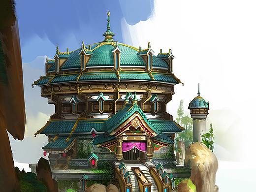 场景原画单体建筑设计（课题示范）