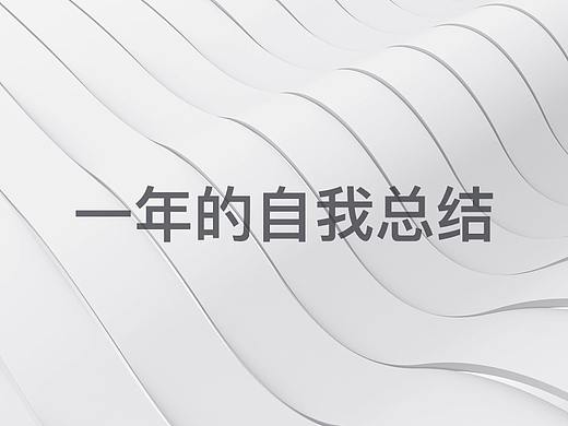 一年的自我总结