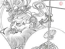 敦煌壁画 线稿图示