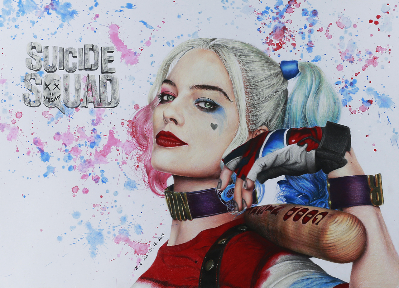 彩铅手绘小丑女