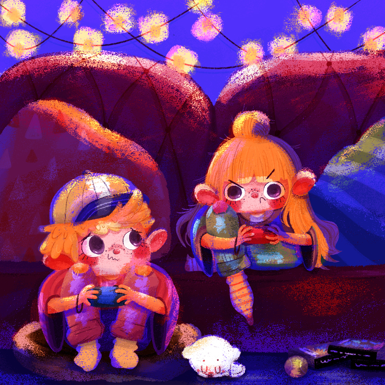 《不能输的游戏》（图ZMjY0MDQ0NzYw） - 儿童插画 - 站酷设计师刘美屁原创素材 - 站酷ZCOOL