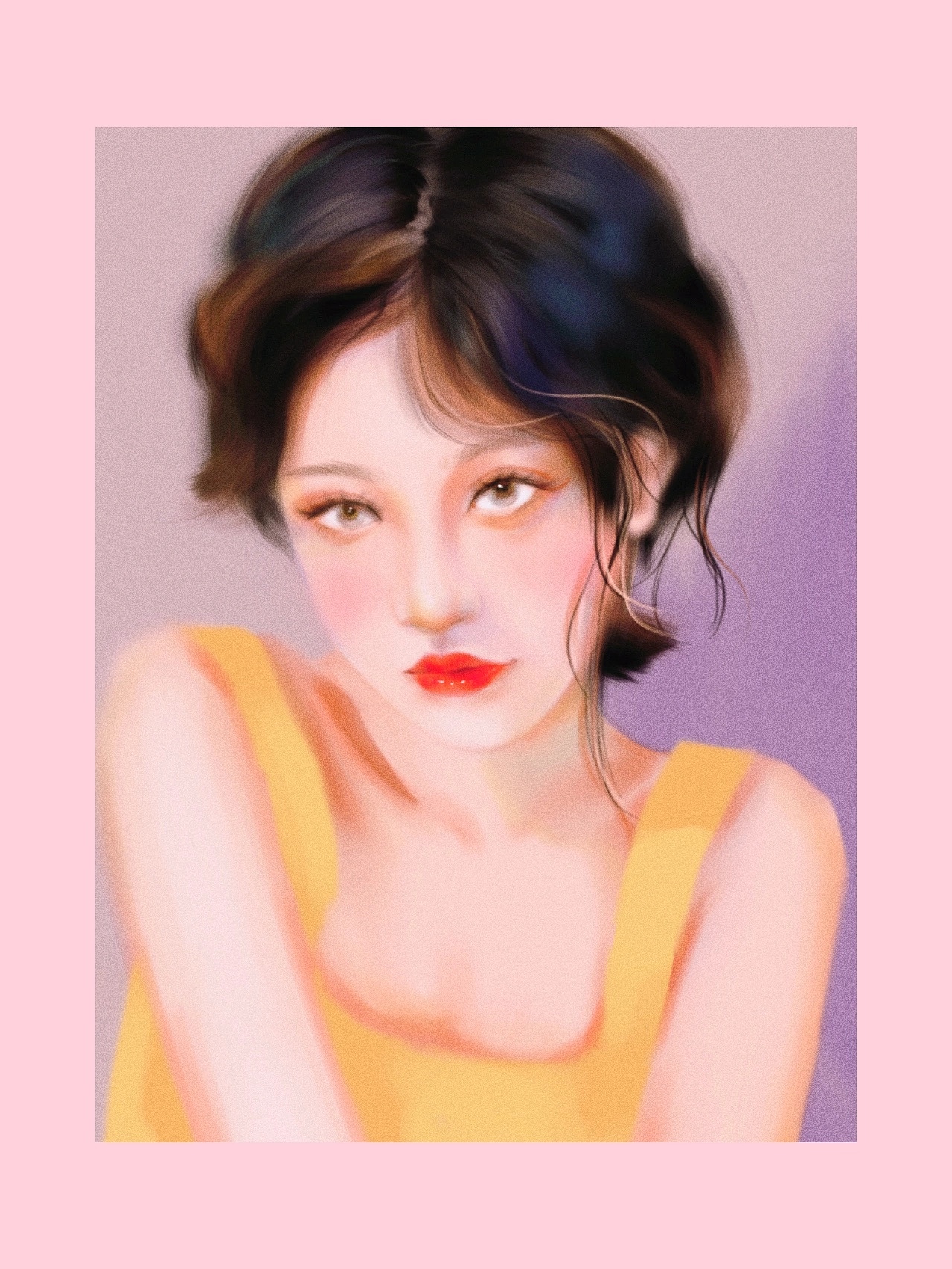 五彩斑斓的女孩