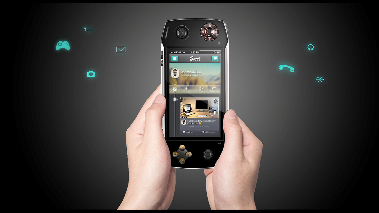 游戏掌机创意设计（工业设计）-产品造型外观设计（图ZMzAwMzU0MTI=） - 电子产品 - 站酷设计师安小寒原创素材 - 站酷ZCOOL