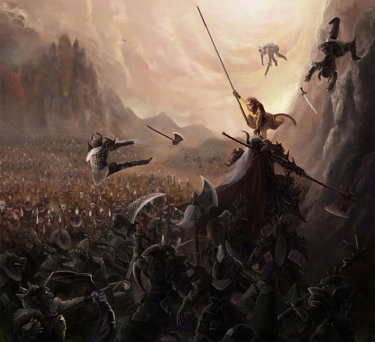 孙悟空大战牛魔王（图ZMjMyOTI3Mzk2） - 创作习作 - 站酷设计师徐洋23原创素材 - 站酷ZCOOL