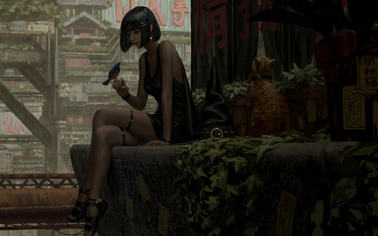 日系风格,欧美风格,唯美中式画风,原画作品