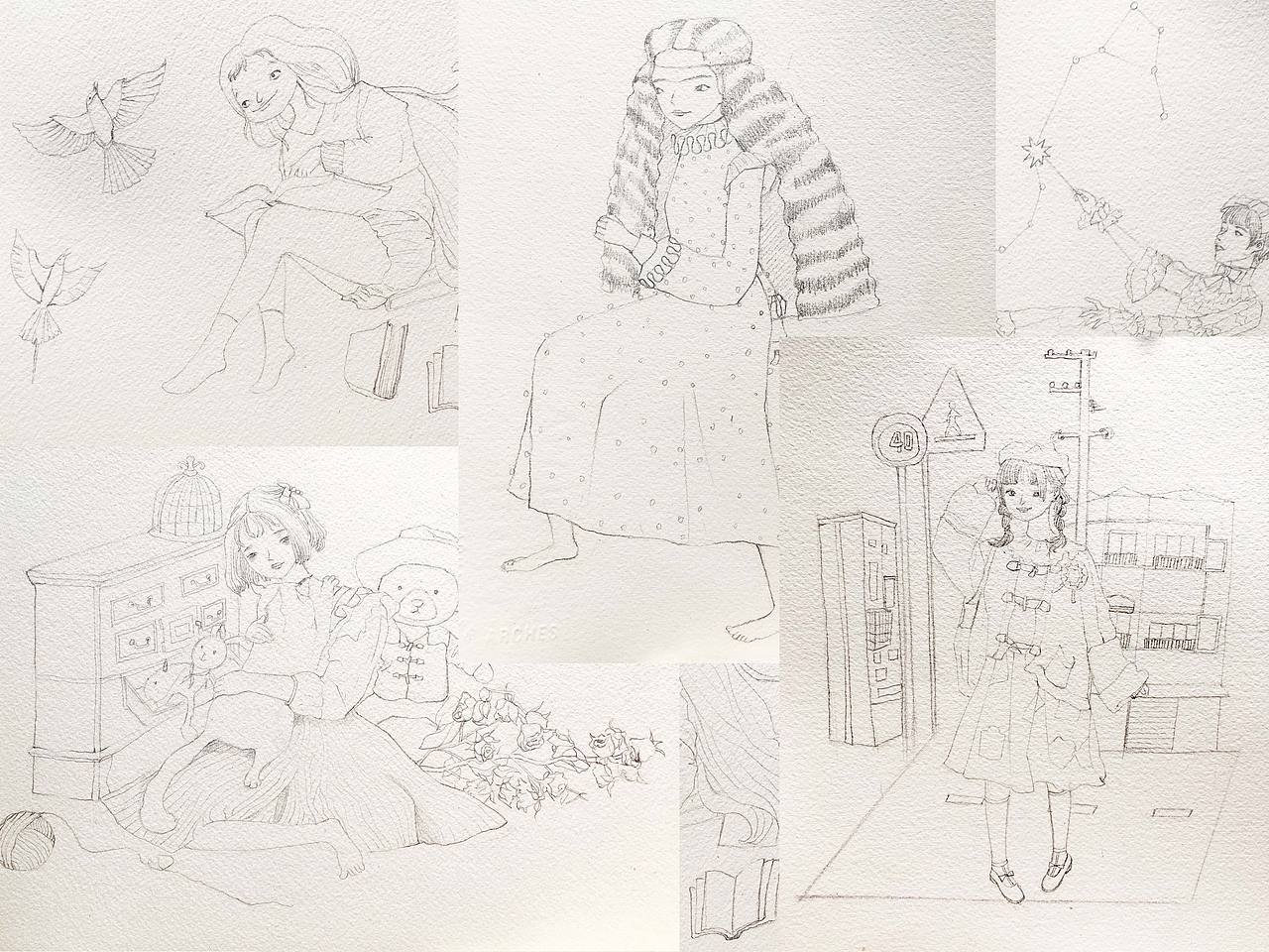 水彩插画少女系列（图ZMTEzNTgzMTUy） - 商业插画 - 站酷设计师儿童插画师原创素材 - 站酷ZCOOL