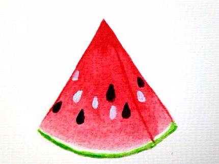 自学水彩 | 关于夏天的记忆,从多汁的西瓜开始