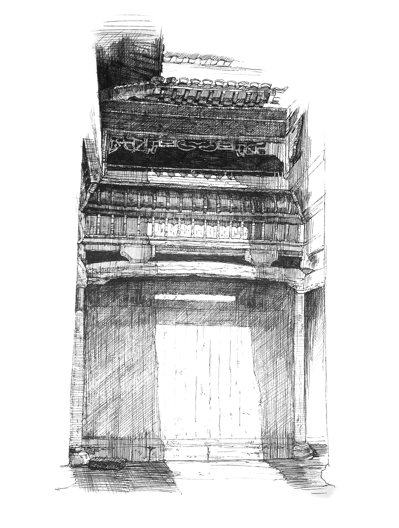 速写素描 - 安徽黟县+江西瑶里(写生 极细中性笔篇)