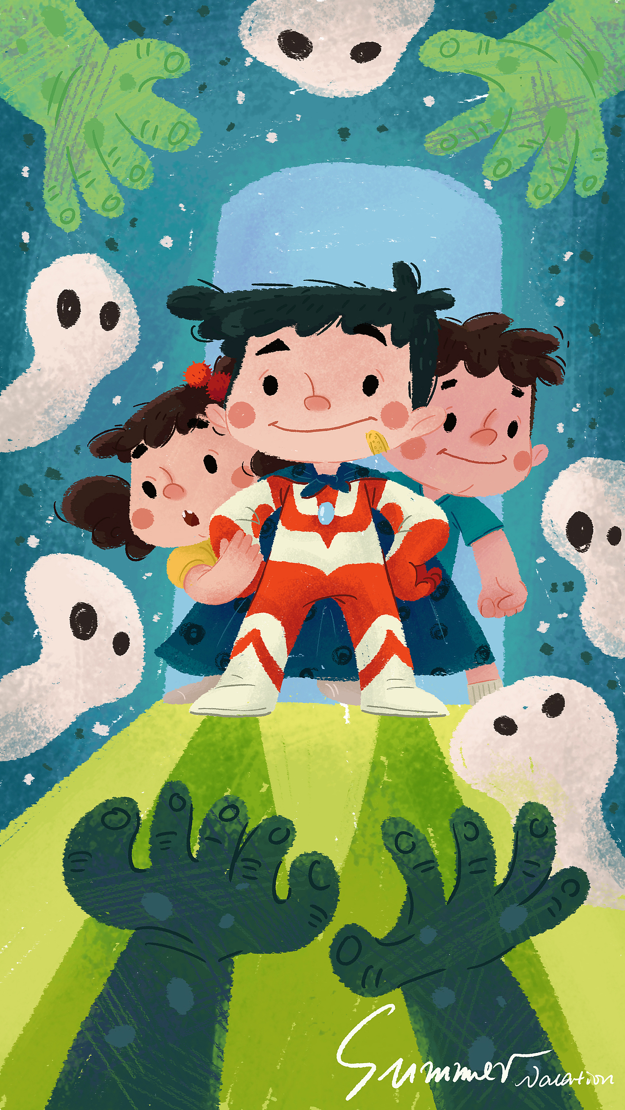 暑假生活（图ZMTcxMzYxMjky） - 儿童插画 - 站酷设计师瑶瑶啊瑶到外婆桥原创素材 - 站酷ZCOOL