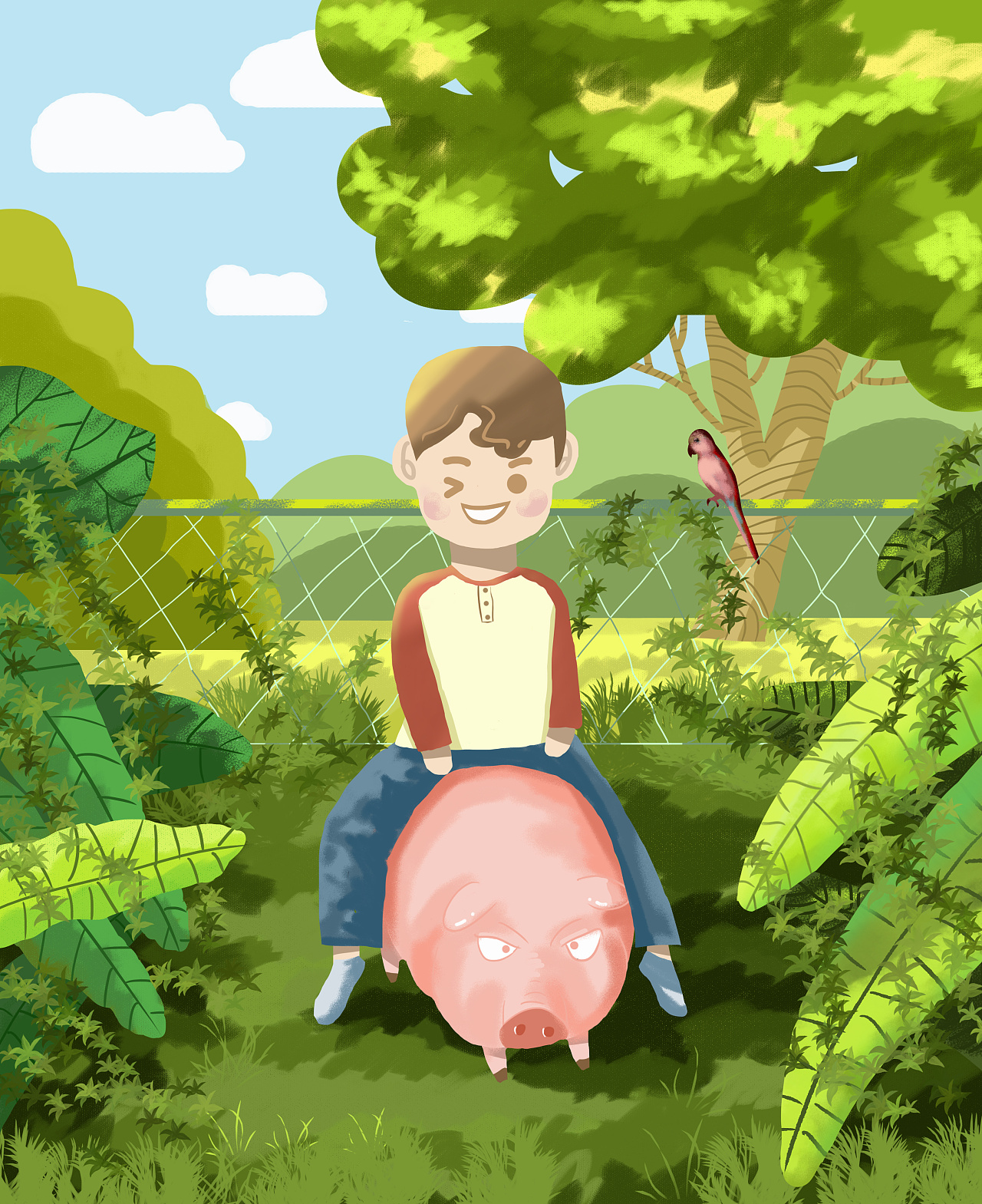 童年趣事|插画|创作习作|苦石s - 原创作品 - 站酷 (zcool)