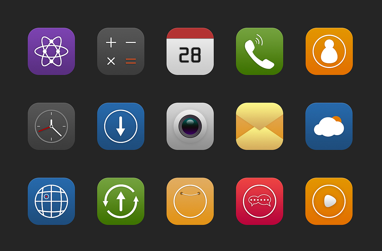 轻微质感图标设计