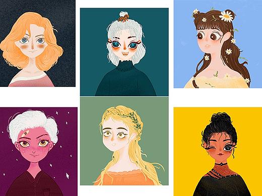 少女頭像（個人主頁-ZNDIwMDMxMTI=） - 創(chuàng)作習作 - 站酷設計師后婉原創(chuàng)素材 - 站酷ZCOOL