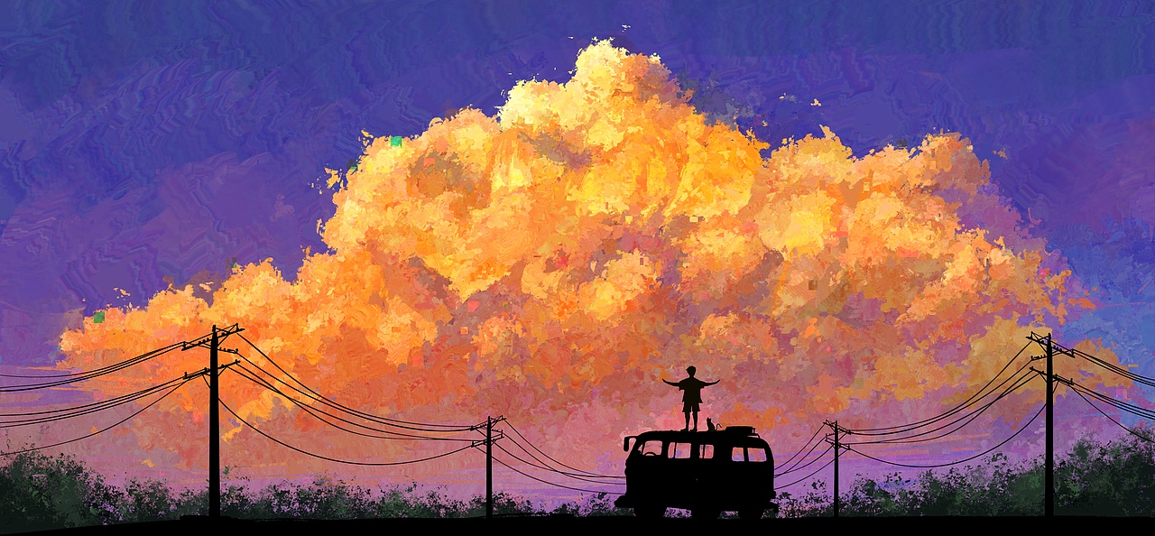 七月的画 iPad风景速写（图ZMzQ3MTY3MzA0） - 创作习作 - 站酷设计师插画师青沐原创素材 - 站酷ZCOOL