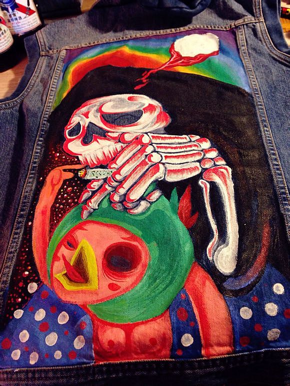 【SAY】手绘DIY牛仔服过过程和经验分享（图ZMTQ1NjY0NDA=） - 新锐潮流插画 - 站酷设计师saycr原创素材 - 站酷ZCOOL