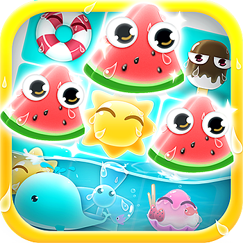 夏天清爽海洋风三消游戏（图ZMzAwMDMzNDA=） - 游戏UI - 站酷设计师旋转跳跃起灰原创素材 - 站酷ZCOOL