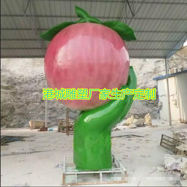 景区农庄大型纤维仿真花牛苹果红富士苹果玻璃钢雕塑厂