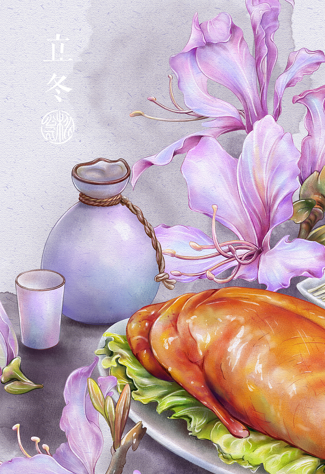 二十四时肴香知·立冬（图ZMjc3OTAxMjQw） - 创作习作 - 站酷设计师桃乙原创素材 - 站酷ZCOOL