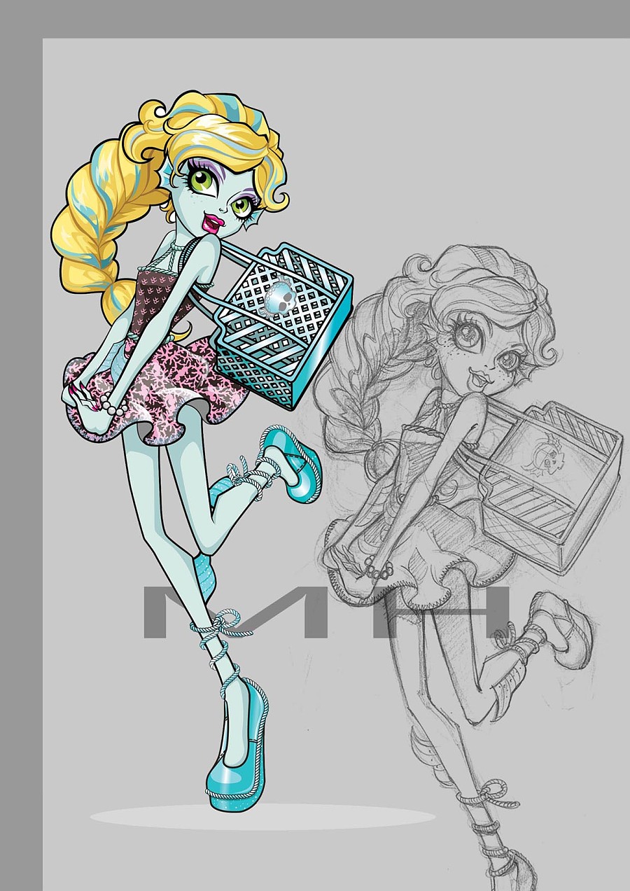 著名的《怪兽高中》人物插画